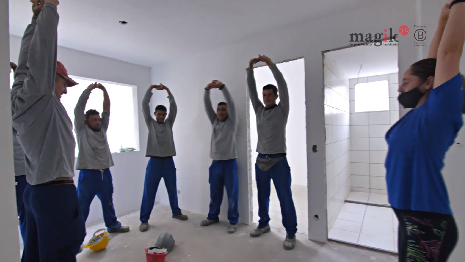 Ginástica Laboral nas obras